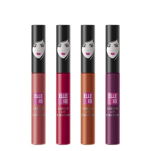 ELLE 18 Party on the go Lip Kit (Set of 4 Liquid Lipsticks)