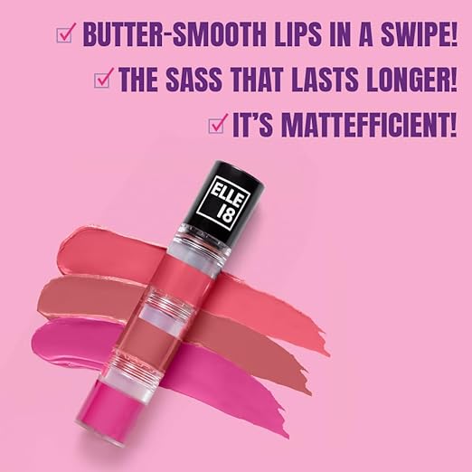 Elle 18 Lip Stack | 3 in 1 Liquid Lipstick | Date Night, 5g