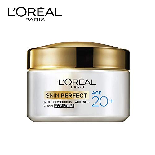 L'Oreal Paris Anti-Imperfections Cream, With UV Filters, Anti-Aging and Whitening, For Users Over 20, Day Cream, Skin Perfect 20+, 50g