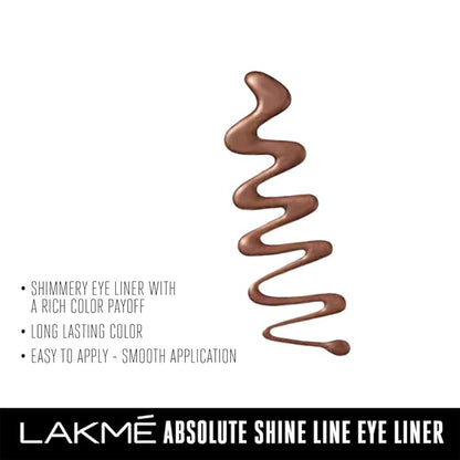 Lakme Absolute Shine Line Eye Liner, Shimmer Bronze, 4.5 ml