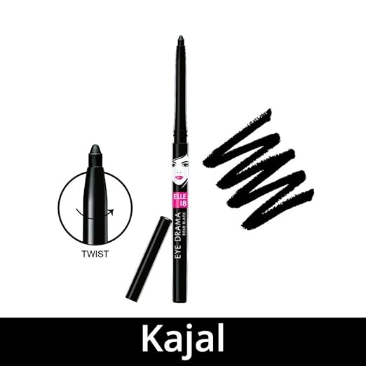 Elle18 Kajal Love Combo - Black (Pack Of 2) Matte Finish