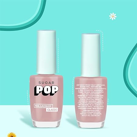 SUGAR POP Nail Lacquer – 36 Caramel Cream (Nude) | Dries in 45 seconds |Chip-resistant | Glossy Finish | High Shine | Nail Polish for Women