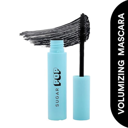 SUGAR POP Volumizing Mascara - 01 Black (Intense Black Pigment) l Adds Definition, Volumizes and Lengthens Lashes, Smudge Proof, Quick Drying, Long Lasting l Lash Defining Mascara with Ergonomically Designed Wand for Women l 9 ml