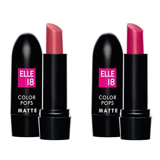 Elle 18 Combo of Color Pop Matte Lip Colour (Pink Kiss and Pink Show, 4.3 g)