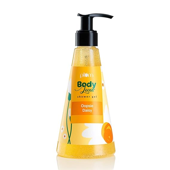 Plum Shower Gel, BodyLovin’ Oopsie Daisy Shower Gel (Body Wash) | Super-Moisturising | Floral | Olive-Oil Infused | 100% Vegan | Suitable for Winters