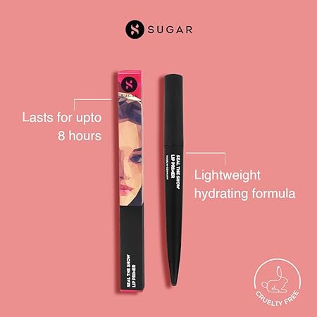 SUGAR Cosmetics - Seal The Show - Lip Primer - Lightweight Lip Primer with Hydrating Finish, For Longevity of Lip Colour