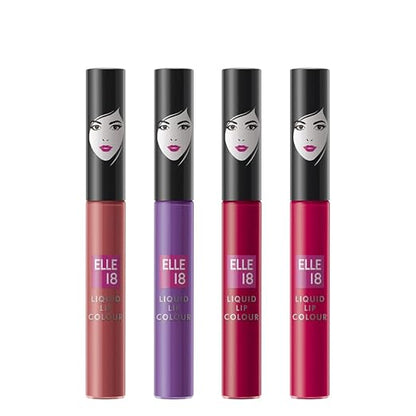 ELLE 18 Fun and drama Lip Kit (Set of 4 Liquid Lipsticks)