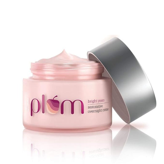 PACK OF 2 Plum Overnight Cream, Bright Years Restorative Overnight Creme, 50 ml, Age Specialist, For Normal And Dry Skin, Vegan Skin Care