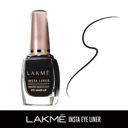 LAKMÉ Insta Liquid Eye Liner Matte Finish, Green, 9ml & Insta Eye Liner Matte Finish, Black, Water Resistant, Long-Lasting, 9ml