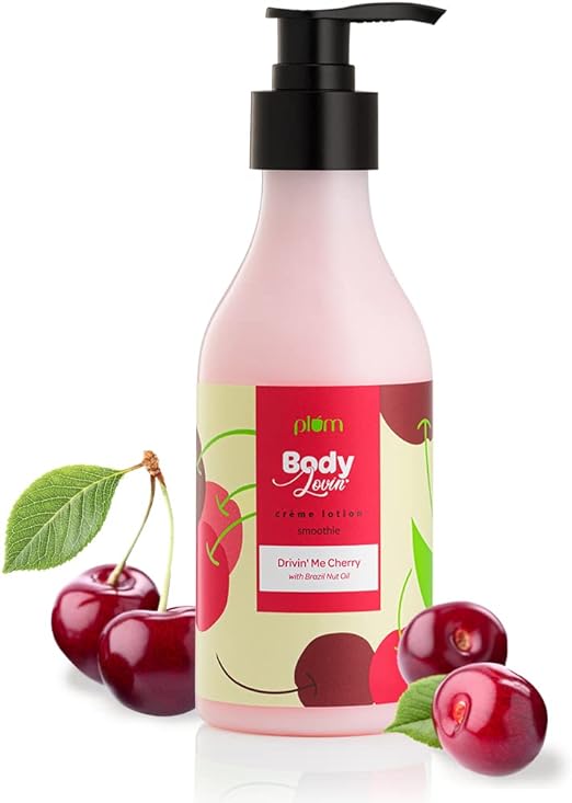 Plum BodyLovin’ Drivin’ Me Cherry Smoothie (Crème Body Lotion) | Deep Moisturization for Winters | Normal to Dry Skin | Fruity | 100% Vegan