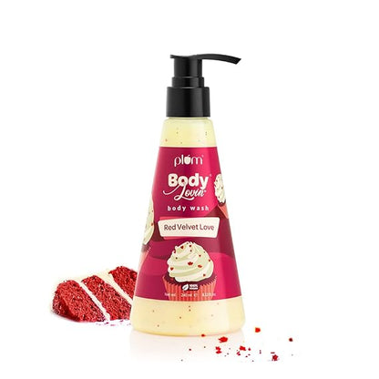 Plum BodyLovin’ Red Velvet Love Body Wash | Warm, Sweet Fragrance | 100% Vegan | Non-Drying | Creamy Formula | For All Skin Types