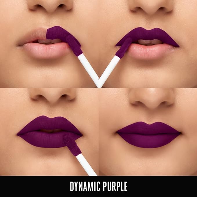 Lakmé 9to5 Primer + Matte Liquid Lip Color MM4 Dynamic Purple