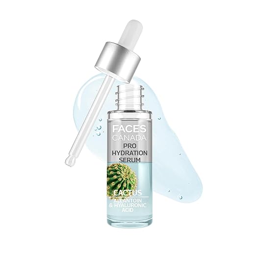 FACESCANADA Pro Hydration Serum, 27ml | Cactus, Allantoin & Hyaluronic Acid | Biphasic Face Serum | Hydrates, Soothes, Moisturizes For Younger-Looking, Smooth & Plump Skin