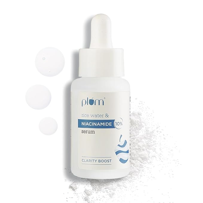 Plum 10% Niacinamide Face Serum With Rice Water For Clear & Bright Skin 30ml