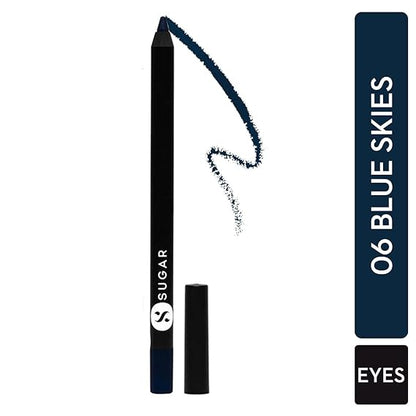 SUGAR Cosmetics Stroke Of Genius Heavy-duty Kohl (06 Blue Skies) | Waterproof Kohl Pencil, Lasts Up to 8 hours