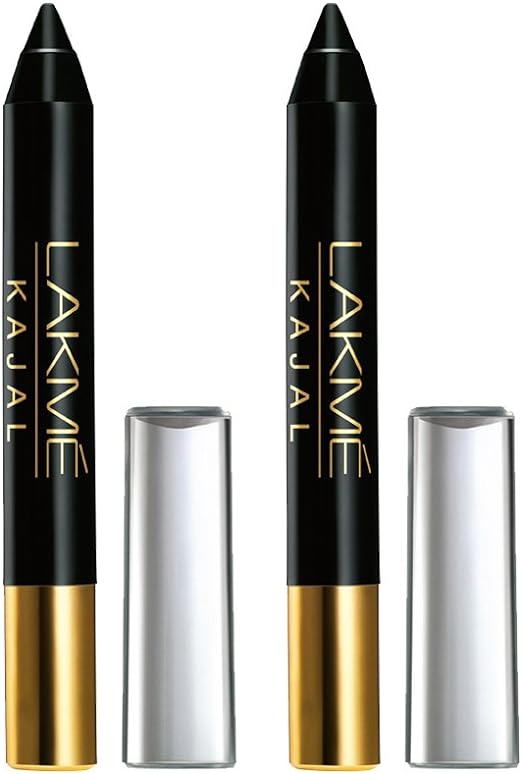 PACK OF 2 Lakme Kajal, Black, 2 g