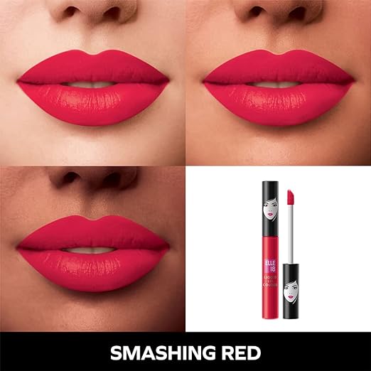 Elle18 Liquid Matte Lip Color||Smashing Red