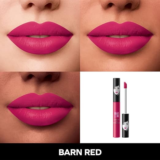 Elle18 Liquid Matte Lip Color||Barn Red