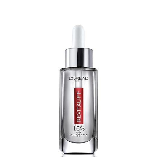 L'Oreal Paris 1.5% Pure Hyaluronic Acid Serum for Face from Revitalift Derm Intensives for Dewy Looking Skin, Anti Aging Serum, 15ml