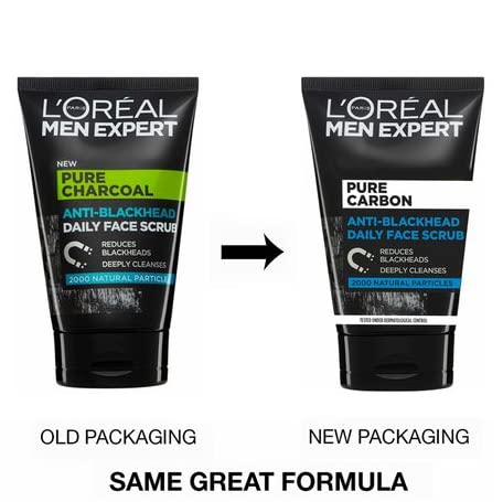 L'Oreal Paris Men Expert Pure Carbon Anti-Blackhead Daily Face Scrub, 100 ml