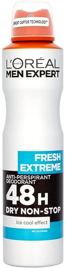 L'Oreal Paris Men Expert Fresh Extreme 48H Ice Cool Effect Deodorant Spray For Men, 250 Ml