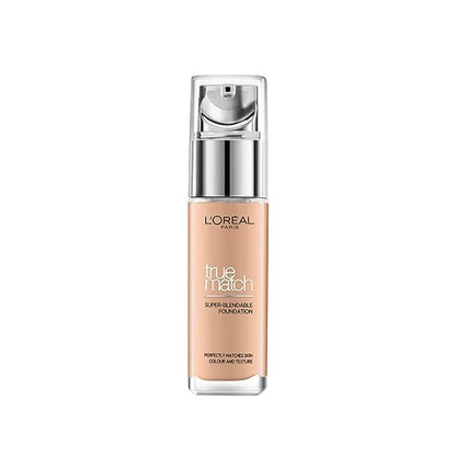 L'Oreal Paris True Match Super Blendable Matte, Natural Liquid Foundation - Honey 6N, 30ml Matte & Natural Finish