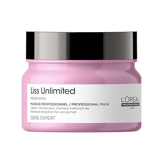 L’Oréal Professionnel Liss Unlimited Hair Mask with Pro-Keratin and Kukui Nut Oil for Rebellious Frizzy Hair, Serie Expert, 250gm