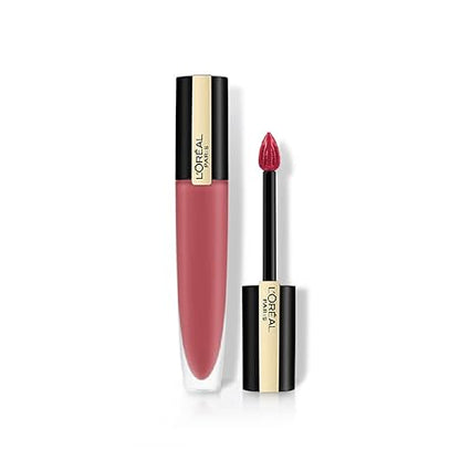 L'Oréal Paris Lipstick, Liquid Format with Matte Finish, Oil-In-Water Formula, Breathable and Lightweight Feel, Non-Flaking, Colour: 143 I Liberate, 7ml