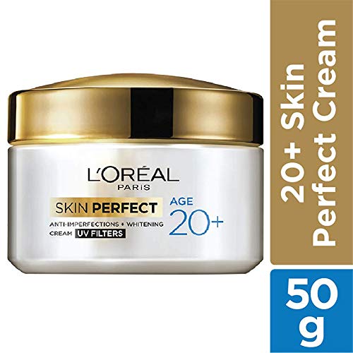 L'Oreal Paris Anti-Imperfections Cream, With UV Filters, Anti-Aging and Whitening, For Users Over 20, Day Cream, Skin Perfect 20+, 50g