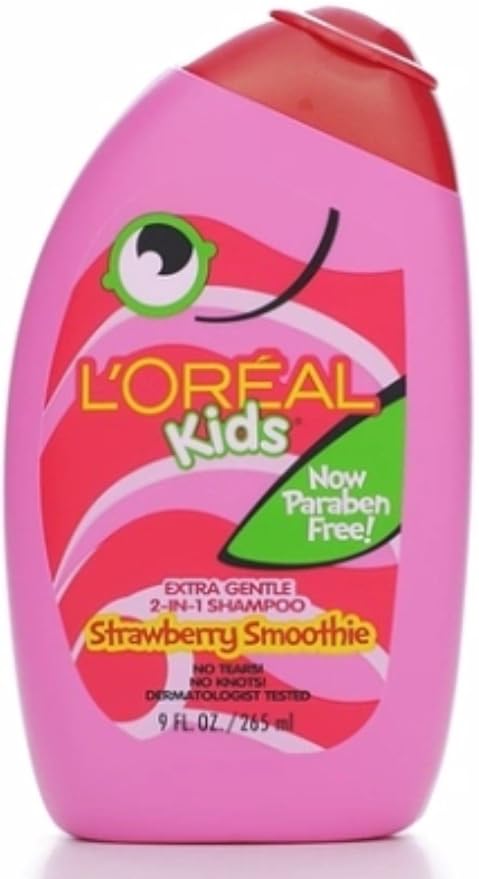 L'Oreal Paris Kids 2-in-1 Shampoo for Extra Softness Strawberry Smoothie 9-Fluid Ounce