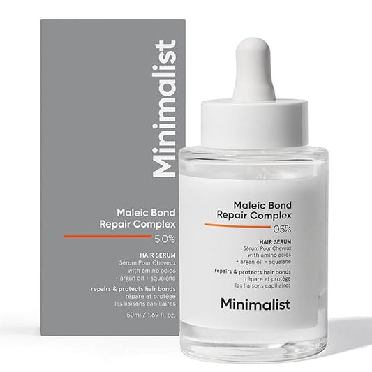 Minimalist Serum for Repairing Damaged Hair | Maleic Bond Repair Complex 05% Hair Serum with Amino Acids, Argan Oil & Squalane | For Women & Men | For All Hair Types | 50 ml