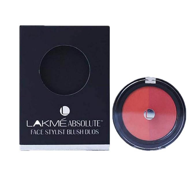 Lakme Absolute Face Stylist Blush Duos, Coral Blush, 6 g