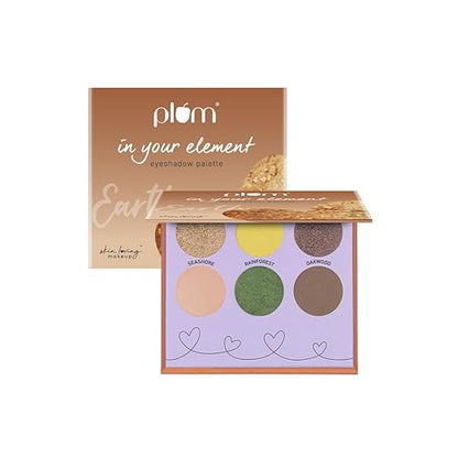 Plum In Your Element Eyeshadow Palette | Super Pigmented | Easy to Blend | 6-in-1 Palette | 03 Earth