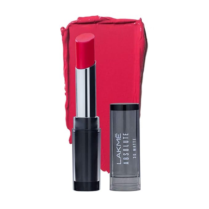 Lakme Absolute 3D Lipstick, Romeo Red, 3.6 g