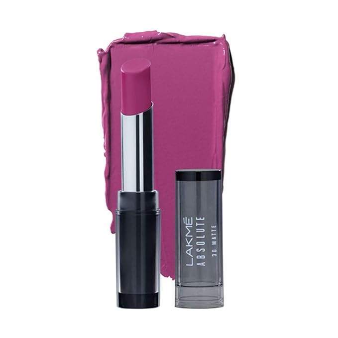 LAKMÉ Absolute 3D Lipstick, Matte Finish - Explosive Purple, 3.6 g