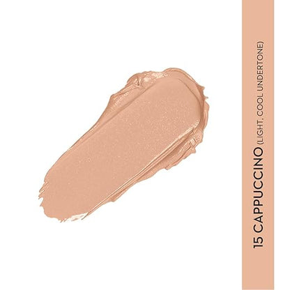 SUGAR Cosmetics Mettle Cream To Powder Foundation, Matte, 15 Cappuccino (Light, Cool Undertone) - 12 g