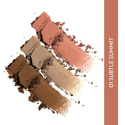 SUGAR Cosmetics - Contour De Force - Face Palette with Lightweight Blush, Highlighter And Bronzer - 01 Subtle Summit - Long Lasting Contour Blush Palette