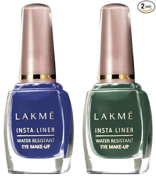 LAKMÉ Insta Eye Liner Shimmery Finish, Blue, 9ml and Green, 9ml