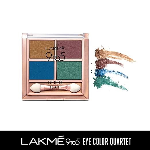 Lakme 9 to 5 Eye Color Quartet Eye Shadow, Royal Peacock, 7 g