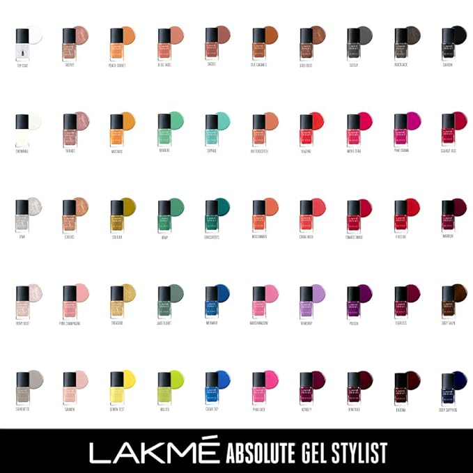 Lakmé Absolute Gel Stylist Nail Color, Silhouette, 12ml