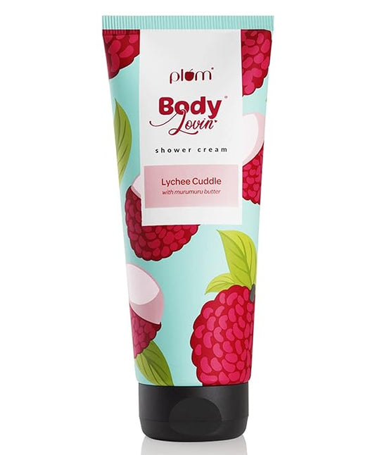 Plum Bodylovin' Lychee Cuddle Shower Cream (Body Wash) | Deep Moisturization | All Skin Types Esp. Dry Skin | Sulphate-Free, 200 g