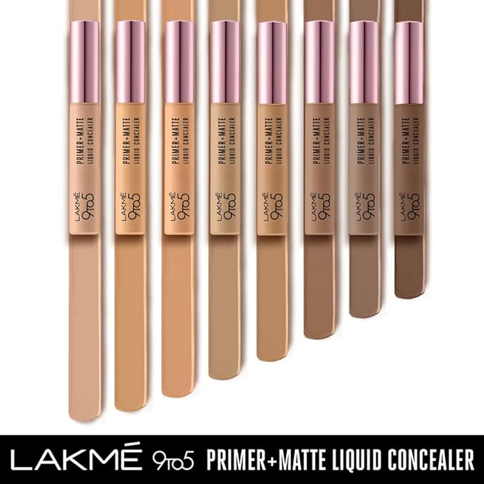 Lakme 9to5 Primer+Matte Liquid Concealer 10 Ivory, 5.4 ml