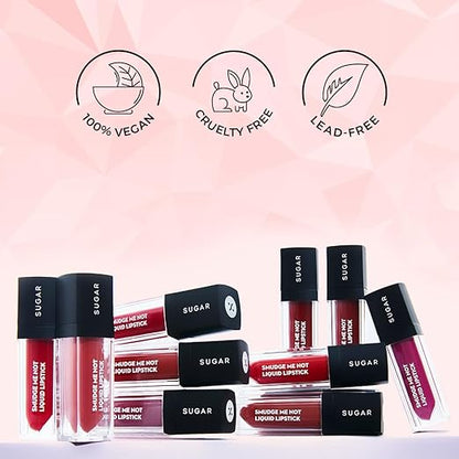 SUGAR Cosmetics - Smudge Me Not - Liquid Lipstick - 10 Drop Dead Red (Red) - 4.5 ml - Ultra Matte Liquid Lipstick, Transferproof and Waterproof, Lasts Up to 12 hours