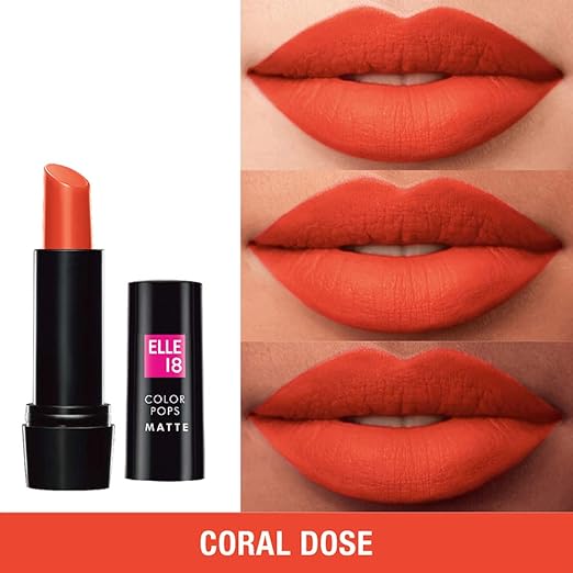 Elle18 Color Pop Matte Lip Color (Coral Dose, 4.3 g)