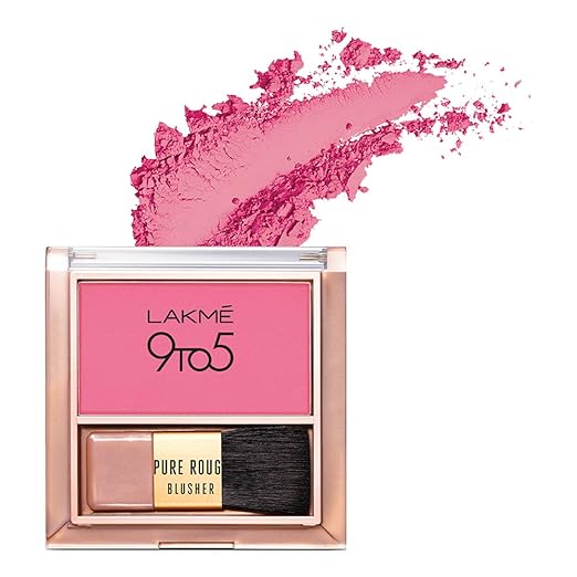 Lakme 9 To 5 Pure Rouge Blusher, Pretty Pink, 6 g