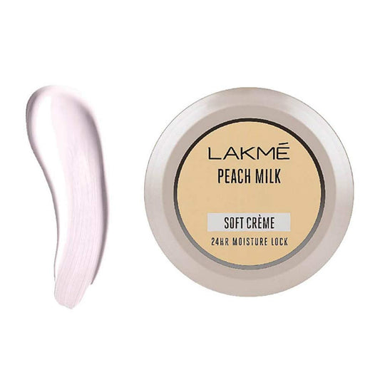 LAKMÉ Peach Milk Soft Creme Moisturizer, Lightweight Face Cream, Non Sticky, Locks Moisture For 24 Hours For Soft And Glowing Skin, 65 g