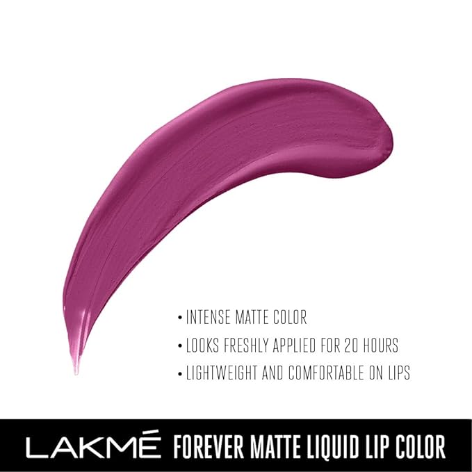 Lakme Forever Matte Liquid Lip Colour, Pink Trip, 5.6 ml