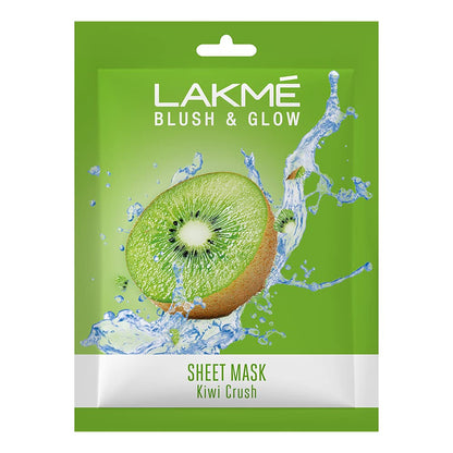 Pack of 5 LAKMÉ Blush & Glow Kiwi Sheet Mask, 25 ml