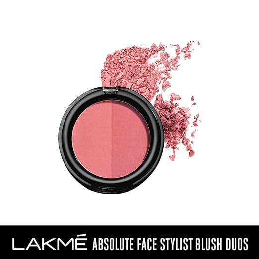 Lakme Absolute Face Stylist Blush Duos, Rose Blush, 6 g