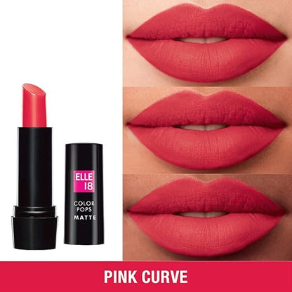 Elle18 Color Pops Matte Lip Color, Pink Curve, 4.3 g